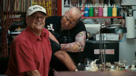 <b>Edward Cole:</b> - So you decided?
<b>Carter Chambers:</b> - No, I couldn't think of anything I wanted to be stuck with permanently.
<b>Edward Cole:</b> - What's permanently? We're gonna be dead in five minutes.
<b>Tattoo Artist:</b> - What?
<b>Edward Cole:</b> - Figure of speech. So no Confederate flag, no black Jesus.
<b>Carter Chambers:</b> - No, I'm gonna...
<b>Edward Cole:</b> - Pass. Yeah, sure.
<b>Carter Chambers:</b> - Well, I never agreed to desecrate my body.
<b>Edward Cole:</b> - You worried they won't bury you in a Jewish cemetery?