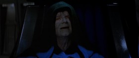 - You want this... don't you? The hate is swelling in you now. Take your Jedi weapon. Use it. I am unarmed. Strike me down with it. Give in to your anger. With each passing moment you make yourself more my servant.
- No.
- It is unavoidable. It is your destiny. You, like your father... are now... mine.
