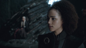 - You stand in the presence of Daenerys Stormborn of House Targaryen. Rightful heir to the Iron Throne, rightful Queen of the Andals and the First Men, Protector of the Seven Kingdoms, the Mother of Dragons, the Khaleesi of the Great Grass Sea, the Unburnt, the Breaker of Chains.
- This is Jon Snow. He's King in the North.