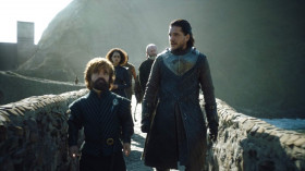 - At some point, I want to hear how a Night's Watch recruit became King in the North.
- As long as you tell me how a Lannister became Hand to Daenerys Targaryen.
- A long and bloody tale. To be honest, I was drunk for most of it.
- My bannermen think I'm a fool for coming here.
- Of course they do. If I was your Hand, I would have advised against it. General rule of thumb, Stark men don't fare well when they travel south.
- True. But I'm not a Stark.