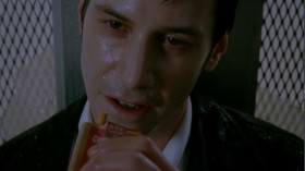 - Hello, John. John, hello! You're the one soul I would come up here to collect myself.
- So I've heard.You mind?
- Oh, go... Go right ahead. I've got stock.
- Coffin nail.
- Very fitting, John. You know, when you cut too deep, you cut the tendons... finger movement goes out the window. Let me help you. See?