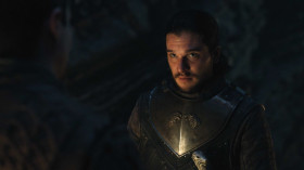 - Our fathers trusted each other. Why shouldn't we?
- I saw your father once at Winterfell.
- I met yours. In my shop.
- You're a lot leaner.
- And you're a lot shorter.
- I grew up on stories about them.
- All I ever knew was that they fought together, and won.