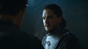 - I always wanted to do the right thing. Be the right kind of person. But never knew what that meant. It's always seemed like there was... Like there was an impossible choice I had to make. Stark or Greyjoy.
- Our father was more of a father to you than yours ever was. And you betrayed him. Betrayed his memory.
- I did.
- But you never lost him. He's a part of you. Just like he's a part of me.
- But the things I've done...
- It's not my place to forgive you for all of it. But what I can forgive, I do. You don't need to choose. You're a Greyjoy and you're a Stark.