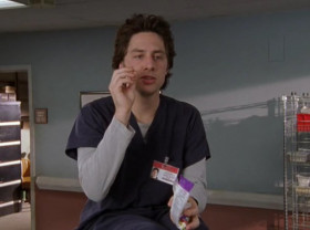 - Laverne, what would you give me if I get this jellybean in your cleavage?
- A concussion.