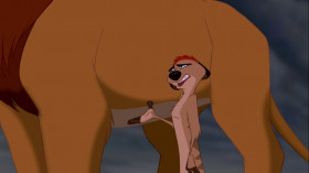 "Aww! We're gonna fight your uncle for this?"
"Yes, Timon. This is my home."
"Oh. Talk about your fixer-upper!"