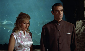 - One million dollars, Mr. Bond. You were wondering what it cost.
- As a matter of fact, I was.
- Forgive my not shaking hands. It becomes a bit awkward with these. A misfortune. You were admiring my aquarium.
- Yes. It's quite impressive.
- A unique feat of engineering, if I may say so. I designed it myself. The glass is convex, 10 inches thick, which accounts for the magnifying effect. Minnows pretending they're whales.
- Just like you on this island, Dr. No.
- It depends, Mr. Bond, on which side of the glass you are.