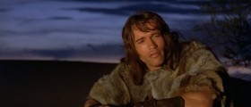 - What gods do you pray to?
- I pray to the Four Winds. And you?
- To Crom. But I seldom pray to him. He doesn't listen.
- What good is he then? It's just as I've always said.
- He's strong. If I die, I have to go before him and he will ask, what's the rule of steel? If I don't know it, he will cast me away. That's Crom, strong on his mountain.
- My god is greater.
- Crom laughs from his mountain at your Four Winds.
- My god is stronger. He is the everlasting sky. Crom lives underneath him.
