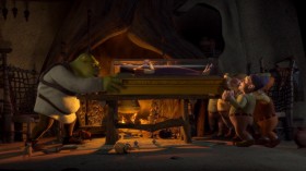 - Dead broad off the table.
- Where are we supposed to put her? The bed's taken.