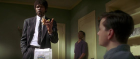 - You know what they call a Quarter-Pounder with Cheese in France?
- No.
- Tell 'em, Vincent.
- A Royale with Cheese.
- Royale with Cheese, you know why they call is that?
- Because of the metic system?
- Check out the big brain on Brett. You'a smart motherfucker, that's right.
