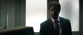 - And what can I do for you today, sir?
- What's your name?
- Name's on my tag, man. You hard of reading?
- Hard of reading? No, no. That's good, "hard of reading." Kinda like "hard of hearing," but it's actually "hard of reading." Like a play on words or something, huh?
- What do you want?
- I've been sent down to take over from... Chief Willoughby in light of last night's unfortunate event.
- You have got to be fucking kidding me!
- Do you have any documentation to prove that, sir?
- You really wanna see my documentation, fucker?
- Yeah, see his documentation! Make him show it to you.
- None of you cracker motherfuckers got no work to do?
- Ain't that racist?