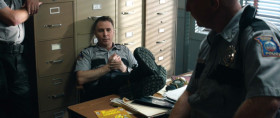 - And what can I do for you today, sir?
- What's your name?
- Name's on my tag, man. You hard of reading?
- Hard of reading? No, no. That's good, "hard of reading." Kinda like "hard of hearing," but it's actually "hard of reading." Like a play on words or something, huh?
- What do you want?
- I've been sent down to take over from... Chief Willoughby in light of last night's unfortunate event.
- You have got to be fucking kidding me!
- Do you have any documentation to prove that, sir?
- You really wanna see my documentation, fucker?
- Yeah, see his documentation! Make him show it to you.
- None of you cracker motherfuckers got no work to do?
- Ain't that racist?