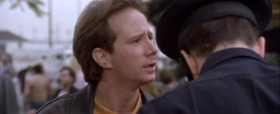 - Hold it right there, pal. Step up here, please.
- What did I do?
- Stand there. What'd you do? Jaywalking. I saw you. I have to cite you.
- Jaywalking? Oh, Jesus, come on.
- Can you handle this or should I radio for backup?