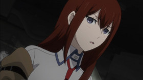 - Anyways, you're Okabe Rintaro from another worldline. There's nothing more to say. Go back.
- I did that to you... I took the you who loved me and made you disappear... And yet... And yet... You're telling me to kill you again? I can't... I can't do it...
