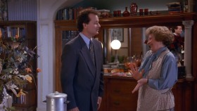 - Did you sleep well, Mr. Connors?
- I slept alone, Mrs. Lancaster.
- Would you like some coffee?
- I don't suppose there's any possibility of getting an espresso or Cappuccino this morning, is there?
- Oh, I really don't know, um...
- How to spell espresso or Cappuccino. This looks fine.
- I hope you enjoy the festivities.
- Oh, yeah, I'm sure I'm going to...
- There's talk of a blizzard.
- Well, we may catch a break and that blizzard's gonna blow right by us. All of this moisture coming up out of the south by midday is probably gonna push on to the east of us. And at high altitudes it's gonna crystallise and give us what we call snow. Probably be some accumulation. But here in Punxsutawney, our high's gonna get up to about 30 today, teens tonight. Chance of precipitation, about 20 percent today, 20 percent tomorrow. Did you want to talk about the weather or were you just making chitchat?
- Chitchat...