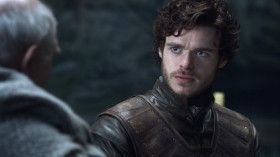 - Treason? Sansa wrote this?
- It is your sister's hand, but the queen's words. You are summoned to King's Landing to swear fealty to the new king.
- Joffrey puts my father in chains, now he wants his arse kissed?
- This is a royal command, my lord. If you should refuse to obey. . .
- I won't refuse. His Grace summons me to King's Landing, I'll go to King's Landing. But not alone. Call the banners.
- All of them, my lord? They've all sworn to defend my father, have they not?
- They have.
- Now we see what their words are worth.