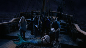 <b>Mermaid:</b> - Let me go. 
<b>Regina Mills:</b> - Not until you tell us. Or we make you tell us.
<b>Mary Margaret:</b> - Threatening her isn't the way to motivate her.
<b>Regina Mills:</b> - Well, I'm all out of fish food.
 