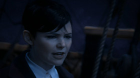 <b>Mermaid:</b> - Let me go. 
<b>Regina Mills:</b> - Not until you tell us. Or we make you tell us.
<b>Mary Margaret:</b> - Threatening her isn't the way to motivate her.
<b>Regina Mills:</b> - Well, I'm all out of fish food.
 