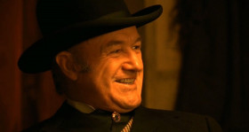 — Sign me up.
— No women in quick-draw. 
— There's no rules against ladies. It's just that women can't shoot for shit. Adíos, Reverend. Put 'em both in the contest.