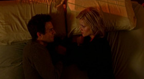 - You nervous?
- A little.
- How can you be nervous? I can't even touch you.
- I think I'm more nervous because you can't touch me.