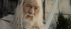 - I didn't think it would end this way.
- End? No, the journey doesn't end here. Death is just another path one that we all must take. The grey rain curtain of this world rolls back and all change to silver glass. And then you see it.
- What, Gandalf? See what?
- White shores. And beyond... A far green Country under a swift sunrise.
