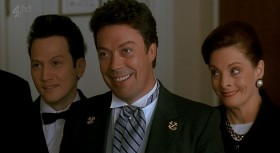 - Get down on your knees and tell me you love me.
- ...l love you.
- You got to do better than that!
-l love you!

