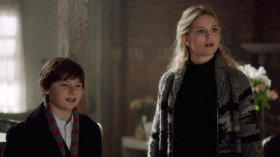 <b>Henry Mills:</b> - What are you guys still doing in bed? It's the middle of the afternoon.
<b>Mary Margaret:</b> - The trip back was tiring, and I needed to rest.
<b>David Nolan:</b> - And I needed to... Help her rest.
<b>Emma Swan:</b> - Uh, let's-let's go make the tacos. We have to make a lot because there's gonna be a ton of people at Granny's welcome back party tonight.
<b>Mary Margaret:</b> - We thought you were gonna be back later.
<b>Emma Swan:</b> - Yeah, well, we weren't, so maybe next time you could put a tie on the door or send a text or... You know what? I'm... Gonna go make some tacos.
<b>David Nolan:</b> - It's impressive that we can still provide her with a few traumatic childhood memories at this stage of the game.