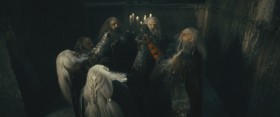 It began with the forging of the great rings.
Three were given to the Elves:
Immortal, wisest and fairest of all beings.
Seven to the dwarf lords: 
Great miners and craftsmen of the mountain halls.
And nine, nine rings were gifted to the race of men who,
above all else, desire power.
For within these rings was bound the strength and the will to govern each race. But they were, all of them, deceived; for another ring was made. In the land of Mordor, in the fires of Mount Doom, the Dark Lord Sauron forged, in secret, a master ring. And into this ring he poured his cruelty, his malice and his will to dominate all life.
One ring to rule them all.
One by one, the free lands of Middle-earth fell to the power of the ring.
But there were some who resisted. A Last Alliance of Men and Elves marched against the armies of Mordor. And on the slopes of Mount Doom they fought for the freedom of Middle-earth. Victory was near, but the power of the Ring could not be undone. It was in this moment, when all hope had faded, that Isildur, son of the King, took up his father's sword. Sauron, the enemy of the free peoples of Middle-earth, was defeated.
The ring passed to Isildur, who had this one chance to destroy evil forever. But the hearts of men are easily corrupted, And the ring of power has a will of its own. It betrayed Isildur to his death. And some things that should not have been forgotten, were lost.
History became legend, legend became myth, and for two-and-a-half thousand years, the Ring passed out of all knowledge. Until, when chance came, it ensnared a new bearer.
The ring came to the creature Gollum, who took it deep into the tunnels of the Misty mountains. And there, it consumed him. The ring brought to Gollum unnatural long life. For five hundred years, it poisoned his mind. And in the gloom of Gollum's cave, it waited. Darkness crept back into the forests of the world. Rumor grew of a shadow in the East, whispers of a nameless fear. And the Ring of power perceived: its time had now come.
It abandoned Gollum. But something happened then, the ring did not intend. It was picked up by the most unlikely creature imaginable: A hobbit, Bilbo Baggins of the Shire. For the time will soon come when hobbits will shape the fortunes of all...
 