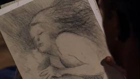 - These drawings are staying here.
- If I ever take them away I won't come back to you... but that won't happen because I believe in relationships - that last a lifetime.
- Whose lifetime?
- Even elephants love each other for years... and scientists have proven that whales...
- Do I look like a whale?