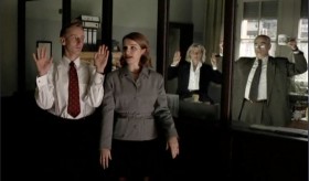 - I think we can lower our hands now... 
- Hands up! This is a robbery! 
- What are you looking at assholes? Gimme all your money or you're dead! 
- You've arrived too late, by one minute...
