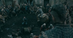 Stop fighting! Give him my horse. Give him my horse. He is too great a warior to fight on foot. 

