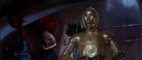 - His High Exaltedness, the great Jabba the Hutt has decreed that you are to be terminated immediately.
- Good. I hate long waits.
- You will therefore be taken to the Dune Sea and cast into the Pit of Carkoon... nesting place of the all-powerful Sarlacc.
- Doesn't sound so bad.
- In his belly, you will find a new definition of pain and suffering, as you are slowly digested over 1,000 years. On second thought, let's pass on that.
