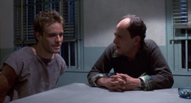 - So you're a soldier. Fighting for whom?
- With the 132-nd under Perry. From '21 to '27. Then I was assigned... under John Connor.
- Who was the enemy?
- A computer defense system built... built for SAC-NORAD by Cyberdyne Systems.
- I see. And this computer thinks it can win by killing the mother of its enemy. Killing him, in effect, before he's even conceived. A sort of retroactive abortion? Why didn't the computer
just kill Connor then? Why this elaborate scheme with the Terminator?
- It had no choice. Their defense grid was smashed. We'd won. Taking out Connor then would make no difference. Skynet had to wipe out his entire existence.
- Is that when you captured the lab complex and found... What is it called? The time displacement equipment?
- That's right. The Terminator had already gone through. Connor sent me to intercept, and they blew the whole place.
- Well, how are you supposed to get back?
- I can't. Nobody goes home. Nobody else comes through. It's just him and me. It's just him and me.