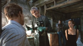 <b>Samir:</b> - Is there anything you would like to tell me before we start?
<b>Harry Tasker:</b> - Yes. I'm going to kill you pretty soon.
<b>Samir:</b> - I see. How exactly?
<b>Harry Tasker:</b> - Well, I thought I'd break your neck, then use you as a human shield, then kill the guard with that knife there on your table and take his gun.
<b>Samir:</b> - And what makes you think you can do all that?
<b>Harry Tasker:</b> - Because I picked the lock on these handcuffs...