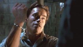 <b>Samir:</b> - Is there anything you would like to tell me before we start?
<b>Harry Tasker:</b> - Yes. I'm going to kill you pretty soon.
<b>Samir:</b> - I see. How exactly?
<b>Harry Tasker:</b> - Well, I thought I'd break your neck, then use you as a human shield, then kill the guard with that knife there on your table and take his gun.
<b>Samir:</b> - And what makes you think you can do all that?
<b>Harry Tasker:</b> - Because I picked the lock on these handcuffs...