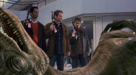 - Ever used one ofthese before?
- Just 'cause I'm a school teacher, don't make me a pussy.
- Ladies, a fying extraterrestrial's in the store. Can we focus?
<...>
- Grab the girl. I'll get the bird.
- All right! Nice shot.
- So what do you want? Light meat or dark?
- You have to ask? It's dead now?