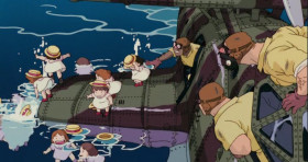 - We crashed! We're going to sink!
- No, we won't! This is a seaplane!
- We're sinking!
- Hey! Stop that! Halt! You're hostages!
- Don't worry! We're all on the swim team.