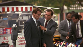 <b>Albert Gibson:</b> - What's going on? Sick? Looks like you got gut-kicked.
<b>Harry Tasker:</b> - It's Hel… It's Helen… It's Helen.
<b>Albert Gibson:</b> - It has something to do with Helen, I'm guessing. Helen…
<b>Harry Tasker:</b> - Helen… is having an affair.
<b>Albert Gibson:</b> - Welcome to the club, man!
