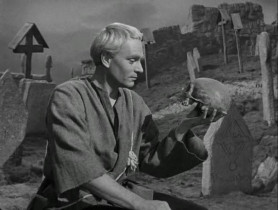 Alas, poor Yorick. I knew him, Horatio. A fellow of infinite jest, of most excellent fancy. He hath borne me on his back a thousand times. But now how abhorred in my imagination it is. My gorge rises it. Here hung those lips that I have kissed I know not how oft. Where be your jibes now? Your songs? Your gambols? Your flashes of merriment that were wont to set the table on a roar?