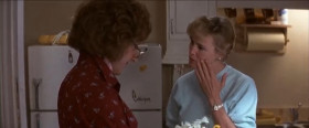 - Do you worry about using so much heavy make-up on your skin all the time?
- No. I don't worry. I have a little... mustache problem I'm real sensitive to. Probably just too many male hormones or something.
- Well, some men find that attractive.
- I know, I know. I just don't like the men that find it attractive.