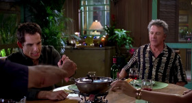<b>Dina Byrnes:</b> - Did you do that yourself?
<b>Bernie Focker:</b> - Oh, sure. Oh! I love to cook.
<b>Roz Focker:</b> - I can't even fry an egg.