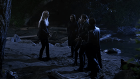- With her? With him? 
- No, we don't. We just need to succeed. And the way we do that is by just being who we are... a hero, a villain, a pirate. It doesn't matter which, because we're gonna need all those skills, whether we can stomach them or not. 