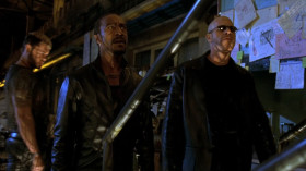 <b>Asad:</b> - What happens at sunrise?
<b>Blade:</b> - We hunt.
<b>Asad:</b> - In broad daylight?
<b>Reinhardt:</b> - You gotta be fucking joking.
<b>Abraham Whistler:</b> - You better get you some sunscreen, buttercup.
<b>Chupa:</b> - Listen, shitkicker. You're about one cunt hair away from hillbilly heaven.
<b>Abraham Whistler:</b> - I love it when you talk dirty.