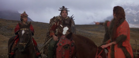 <b>Red Sonja:</b> - Hablok is over there.
<b>Prince Tarn:</b> - When it's rebuilt, you must come to visit us. I'm sure to need a queen someday.
<b>Red Sonja:</b> - You'll find one.
<b>Kalidor:</b> - Whoever she is, prince, choose carefully. I make it a rule never to take a woman unless she can beat me in a fair fight.