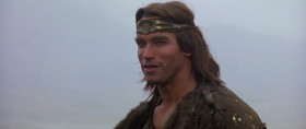 <b>Red Sonja:</b> - Hablok is over there.
<b>Prince Tarn:</b> - When it's rebuilt, you must come to visit us. I'm sure to need a queen someday.
<b>Red Sonja:</b> - You'll find one.
<b>Kalidor:</b> - Whoever she is, prince, choose carefully. I make it a rule never to take a woman unless she can beat me in a fair fight.