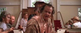 I want to ask you something. You all go to church. Do you think God knew what He was doing when He created woman? No shit! I really want to know. Or do you think it was one of His minor mistakes? Like tidal waves! Earthquakes! Floods! Do you think women are like that? What's the matter? You don't think God makes mistakes? Of course He does. We all make mistakes. Of course, we make mistakes, they call it evil. When God makes mistakes, they call it... nature. So what do you think? Women... a mistake? Or did He do it to us on purpose?