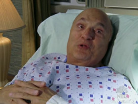 - Oh, your hernia stitches look great, Mr. Borland.
- Could you give them a kiss?
- Maybe later.