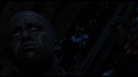 Here we are again, bro, just you and me. Same kind of moon and same kind of jungle. Real number 10 night, remember? Whole platoon, 32 men chopped into meat, and we walk out, just you and me. Nobody else. Right on top, bro. Not a scratch. Not a fucking scratch. You know, whoever got you, he'll come back again, and when he does, I'm gonna cut your name right into him. I'm gonna cut your name into him.