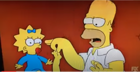 Look, Marge! Maggie lost her baby legs!