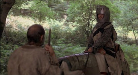 - He's not king here. Not in Sherwood.
- You're the ruler, are you? Should I bow?
- I wouldn't have you in my service, nobleman. I've known your kind all my life. You're everything I meant to fight. You're the enemy. You gobble good red meat, and we get bread and cheese. The laws can't touch you, and there's no crime you can be punished for.
