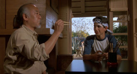 - Wouldn't a fly swatter be easier?
- Man who catch fly with chopsticks, accomplish anything.
- Did you ever catch one?
- Not yet.